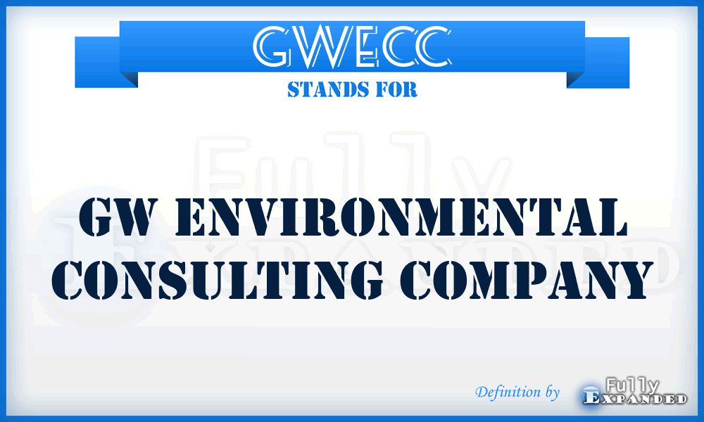GWECC - GW Environmental Consulting Company