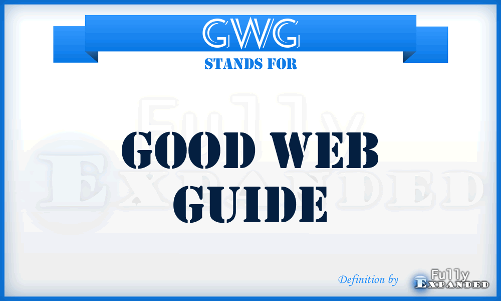 GWG - Good Web Guide