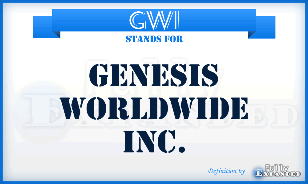 GWI - Genesis Worldwide Inc.