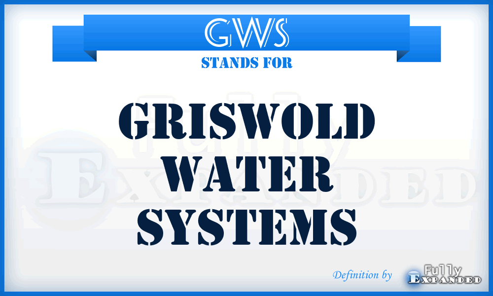 GWS - Griswold Water Systems