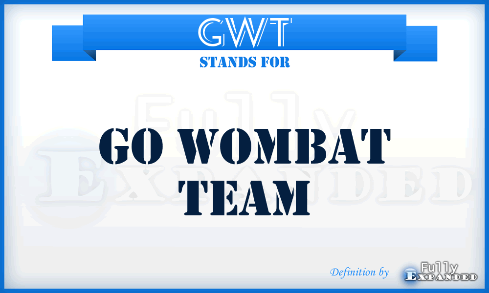 GWT - Go Wombat Team