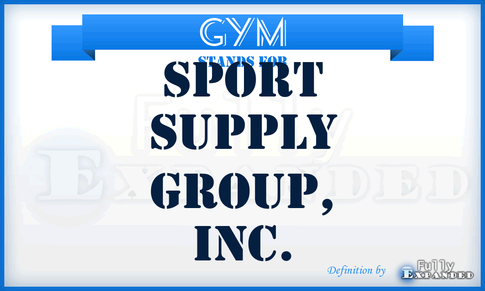 GYM - Sport Supply Group, Inc.