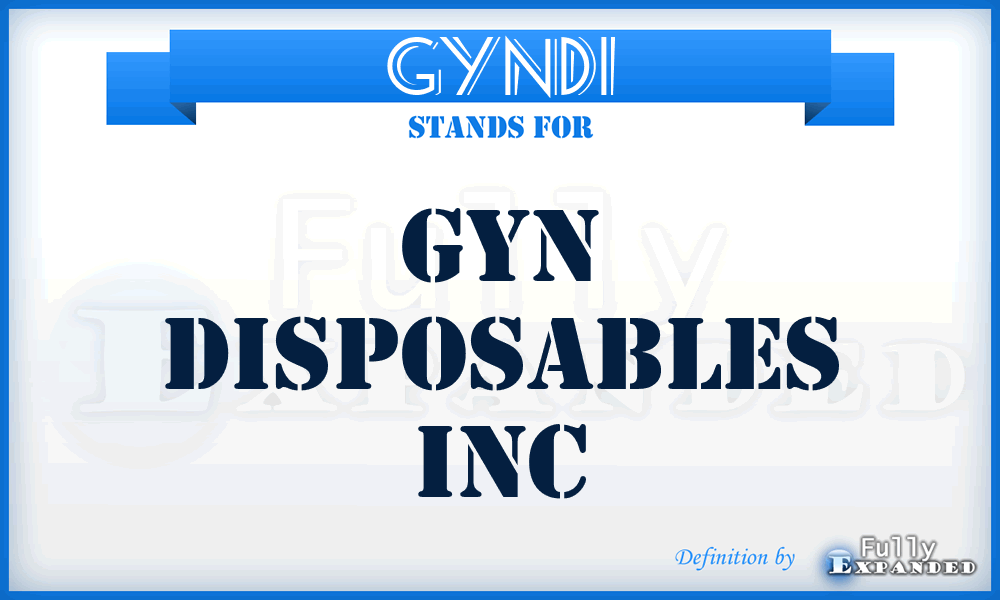 GYNDI - GYN Disposables Inc