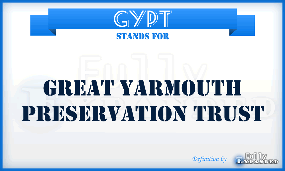 GYPT - Great Yarmouth Preservation Trust