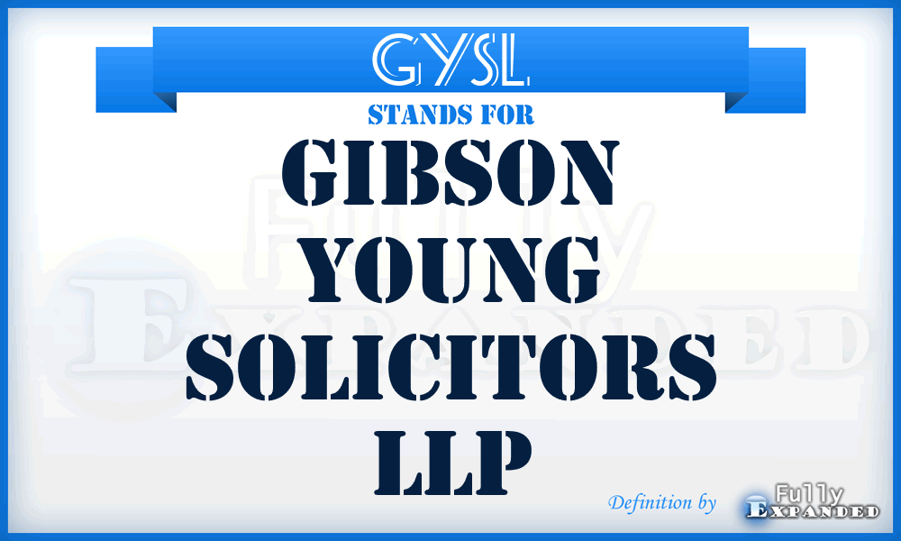 GYSL - Gibson Young Solicitors LLP