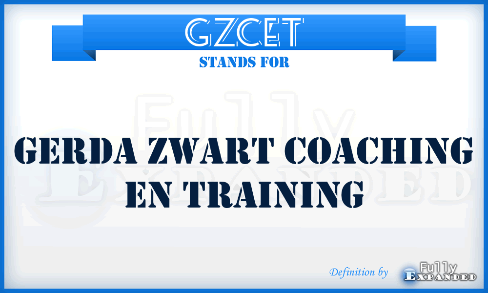 GZCET - Gerda Zwart Coaching En Training