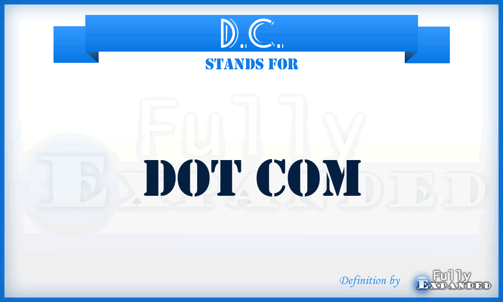 D.C. - Dot Com