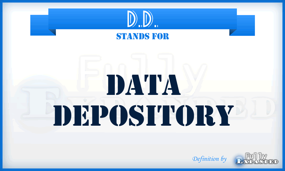D.D. - Data Depository
