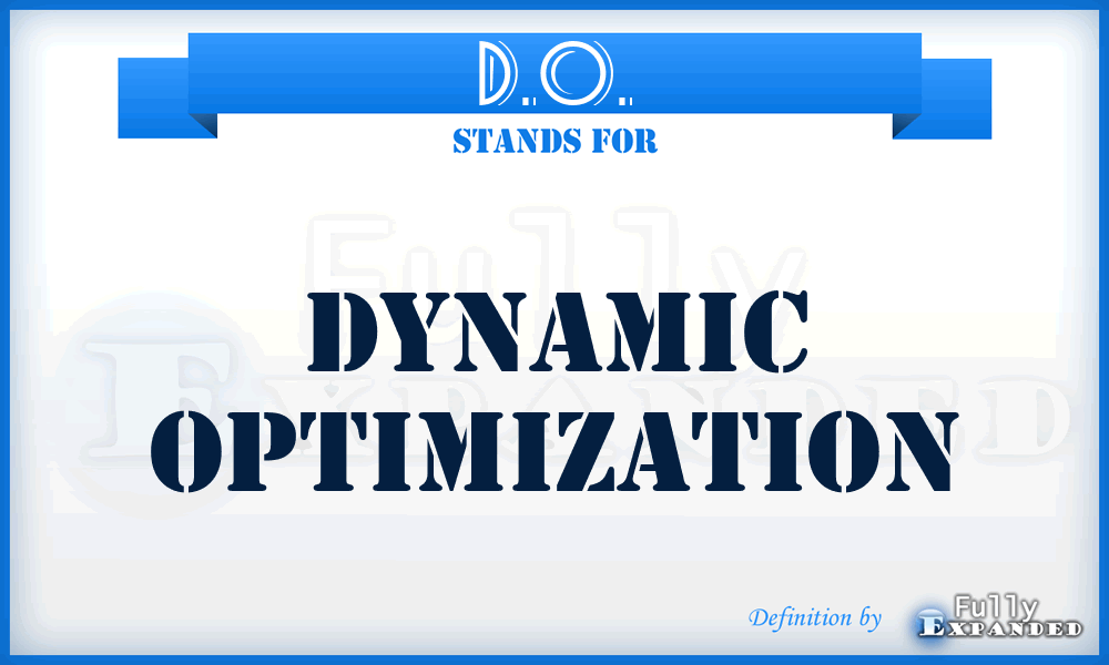 D.O. - Dynamic Optimization