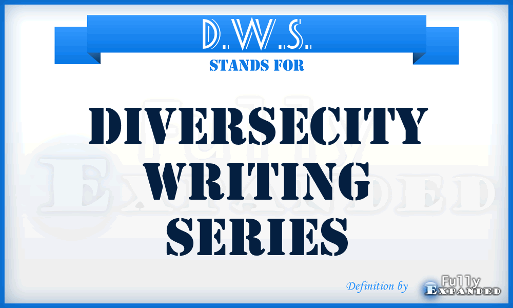 D.W.S. - DiverseCity Writing Series