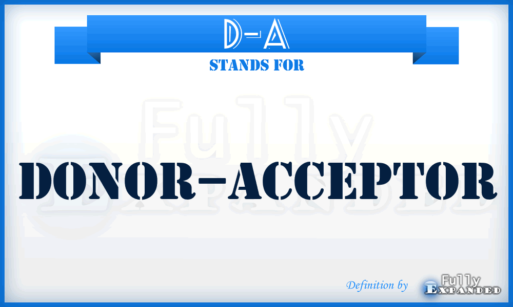 D–A - donor–acceptor