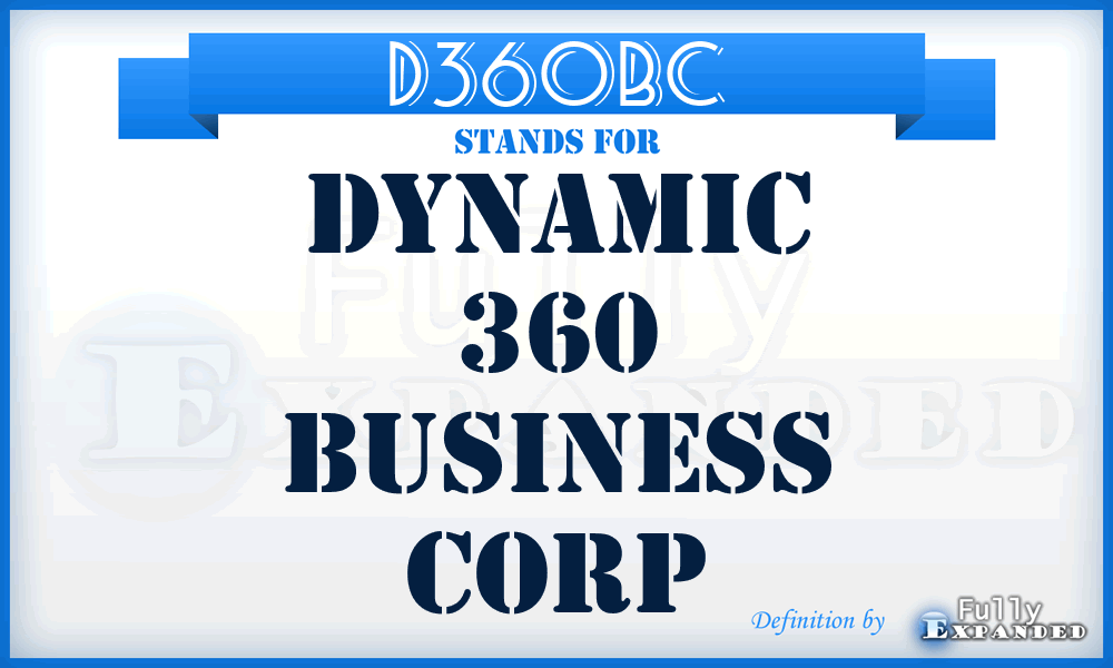 D360BC - Dynamic 360 Business Corp