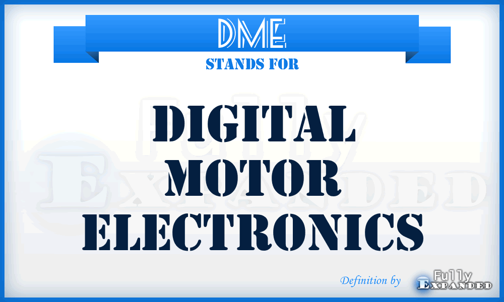 DME - Digital Motor Electronics