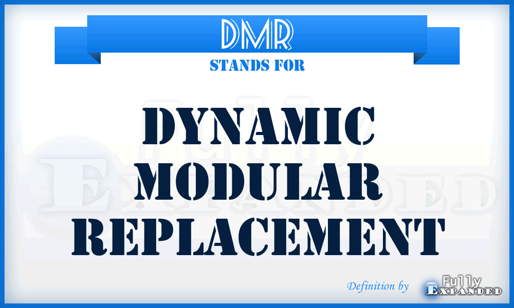 DMR - dynamic modular replacement
