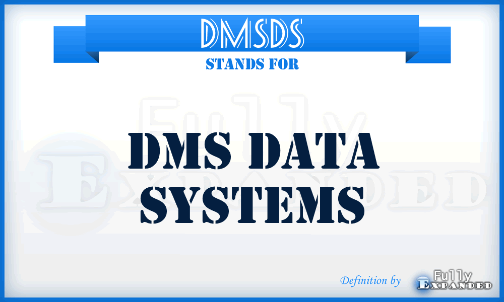 DMSDS - DMS Data Systems