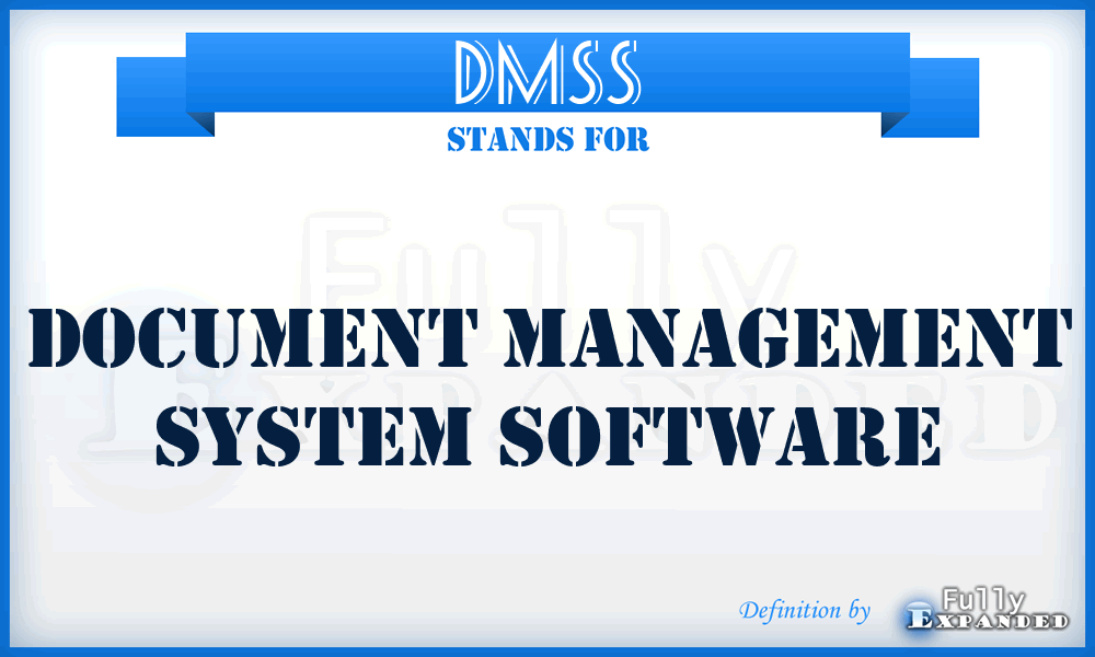 DMSS - Document Management System Software