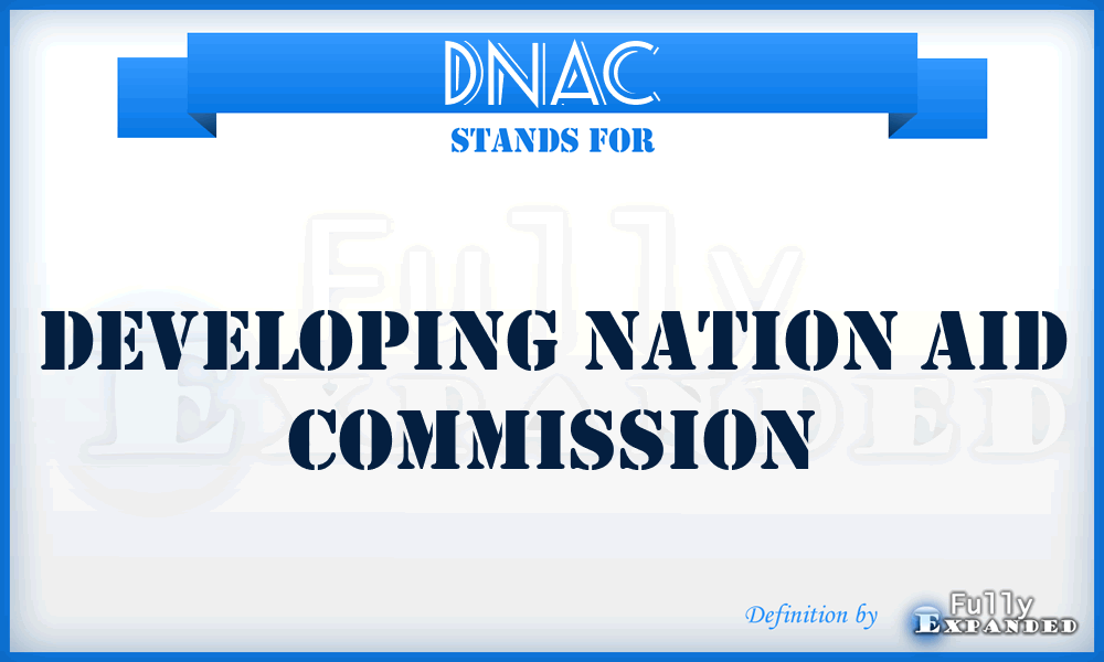 DNAC - Developing Nation Aid Commission