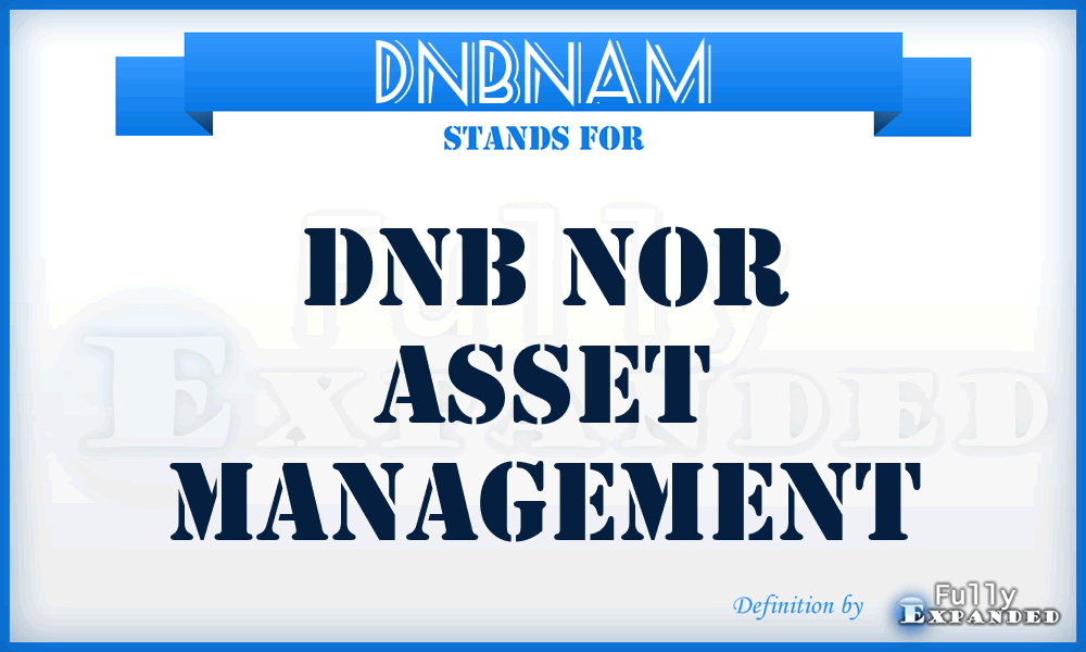 DNBNAM - DNB Nor Asset Management