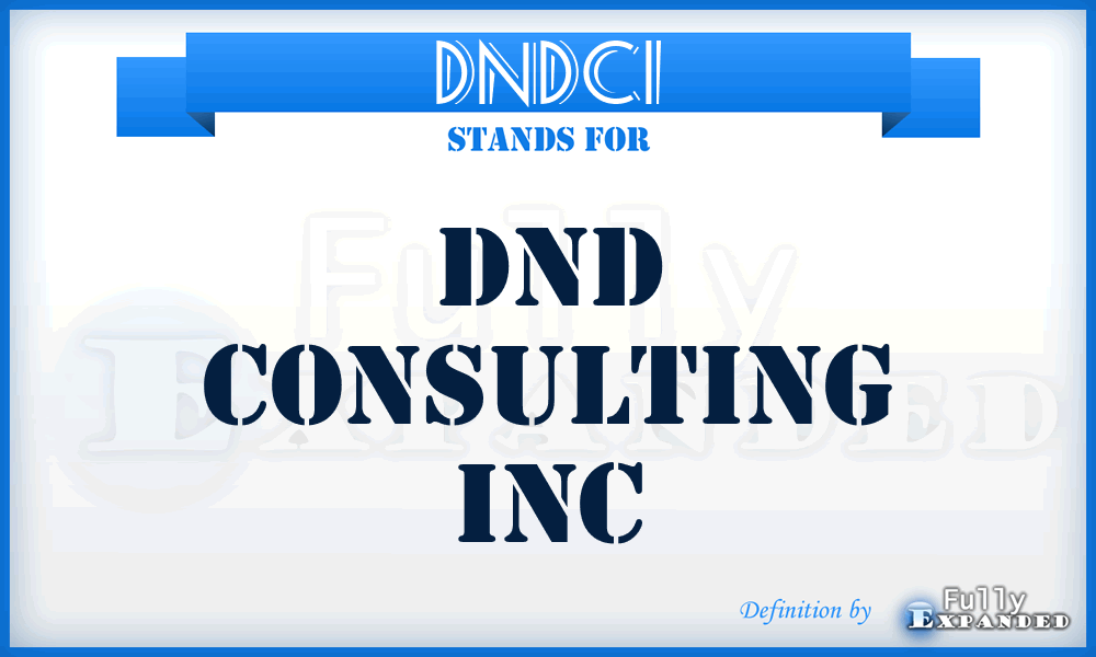 DNDCI - DND Consulting Inc