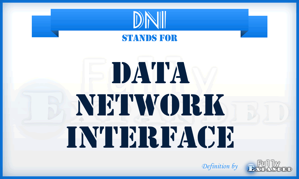 DNI - Data Network Interface