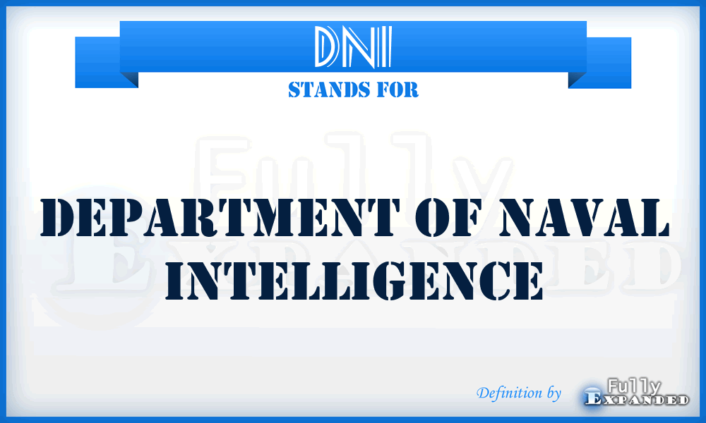 DNI - Department of Naval Intelligence