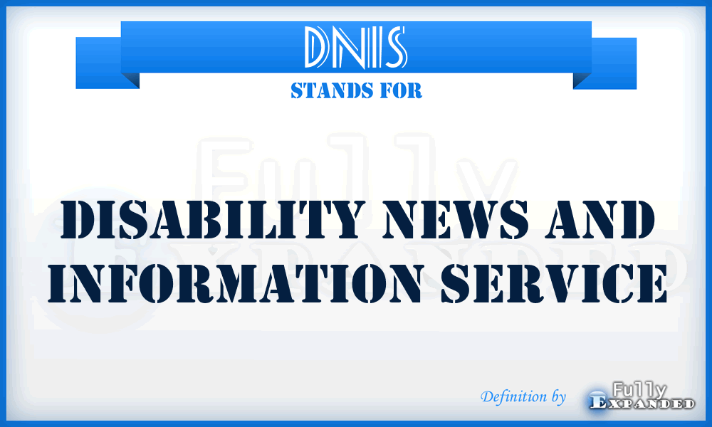 DNIS - Disability News and Information Service