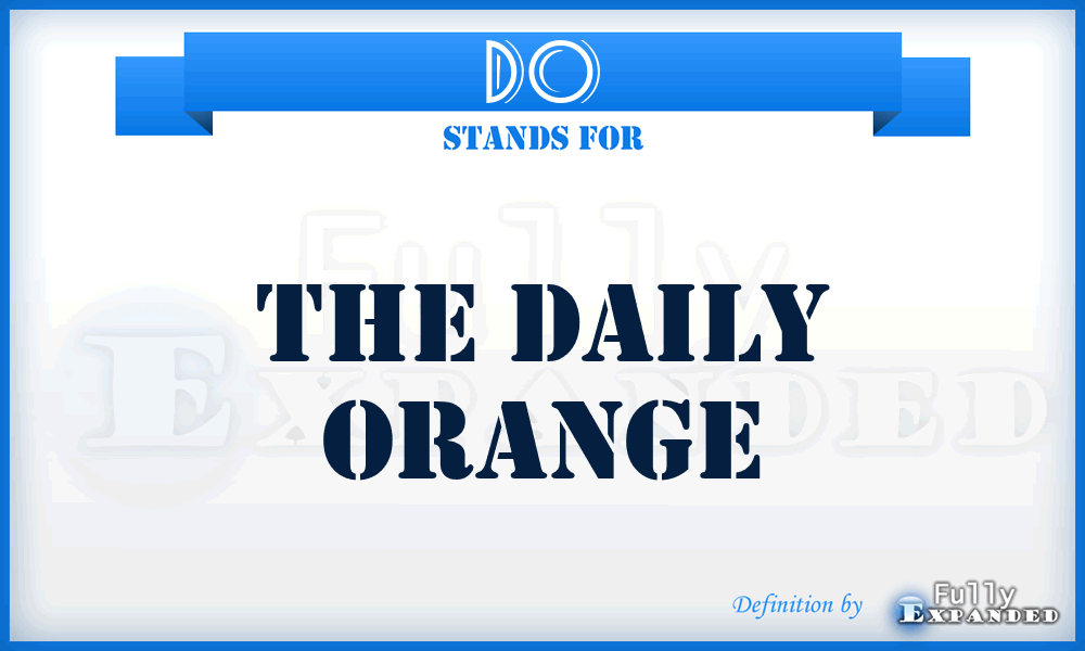 DO - The Daily Orange