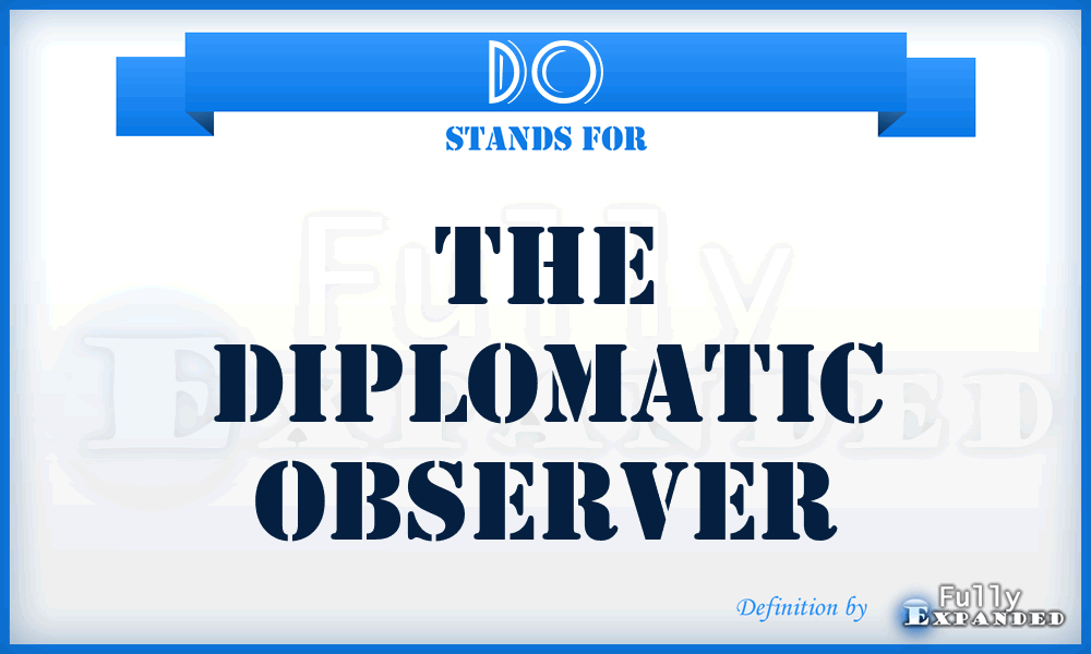 DO - The Diplomatic Observer