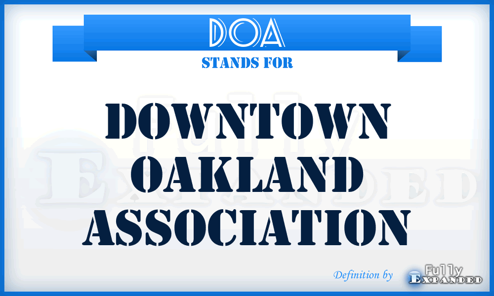 DOA - Downtown Oakland Association