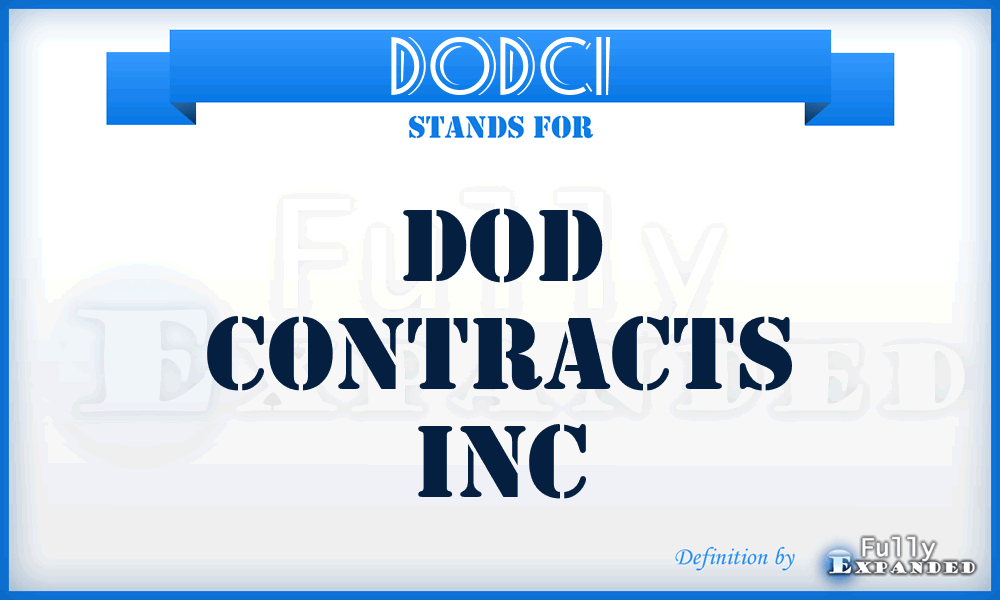 DODCI - DOD Contracts Inc