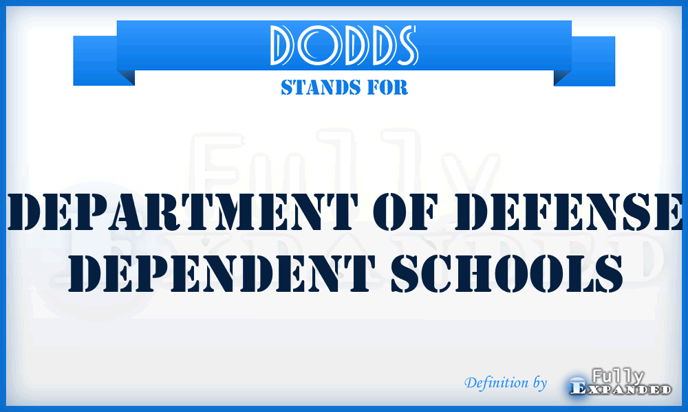 DODDS - Department of Defense Dependent Schools