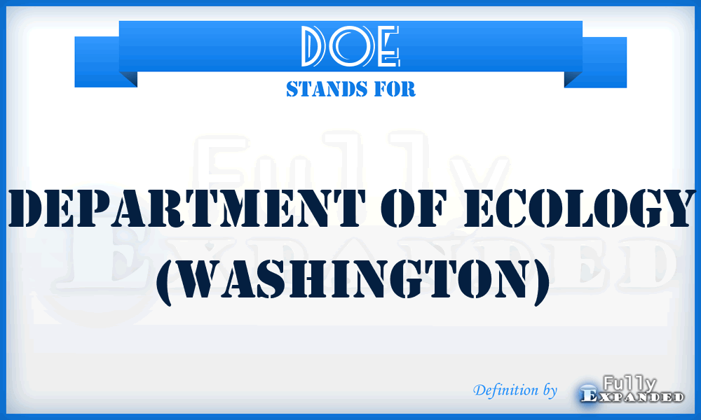 DOE - Department of Ecology (Washington)