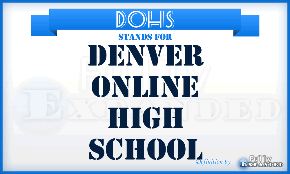 DOHS - Denver Online High School