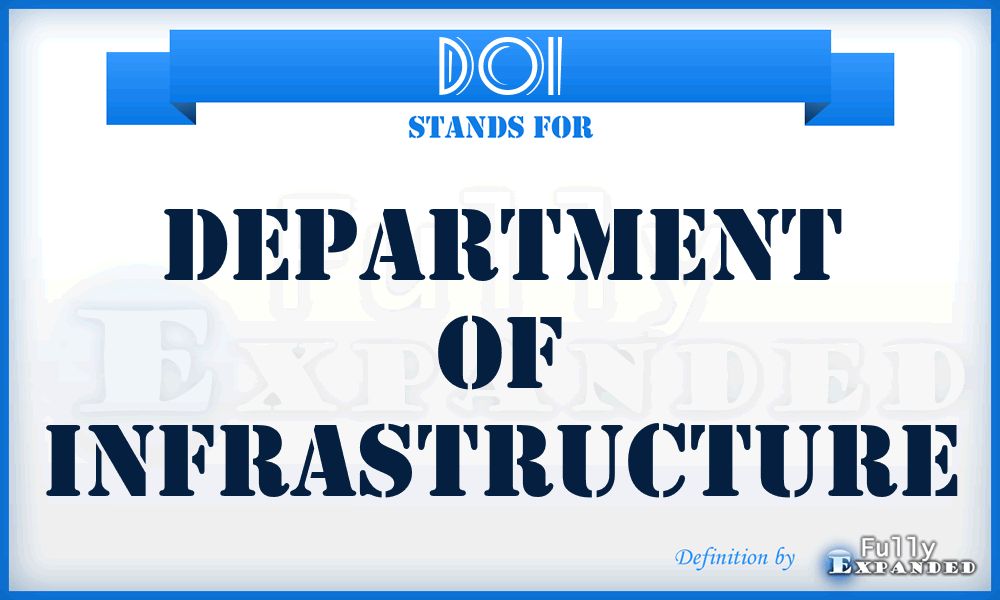 DOI - Department Of Infrastructure