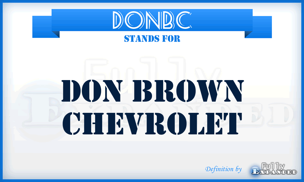 DONBC - DON Brown Chevrolet
