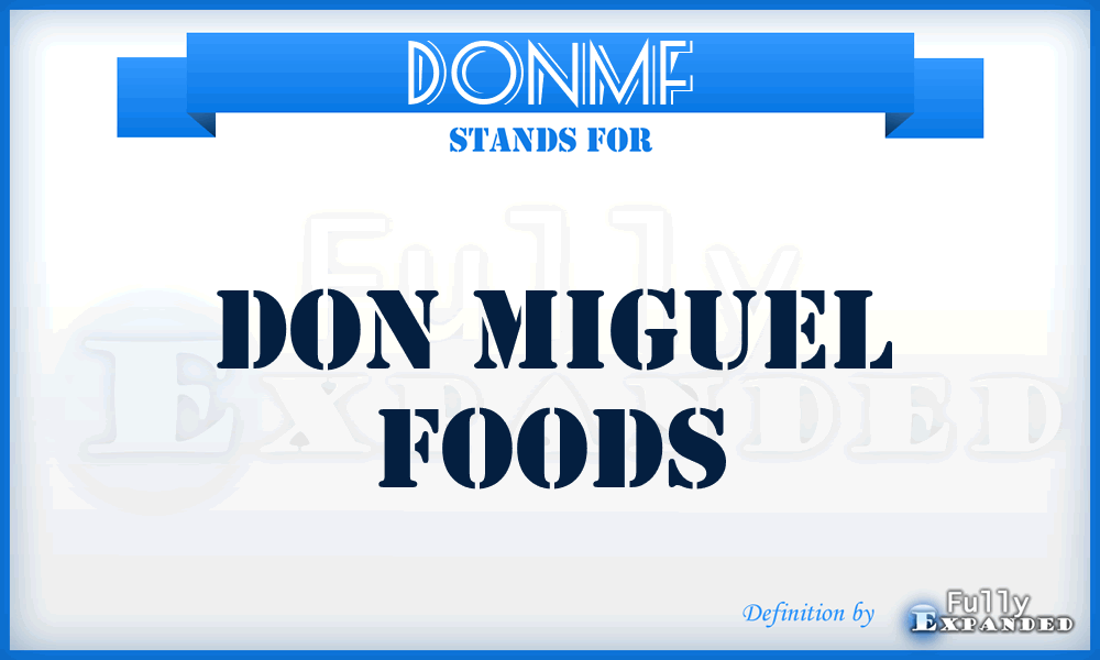 DONMF - DON Miguel Foods