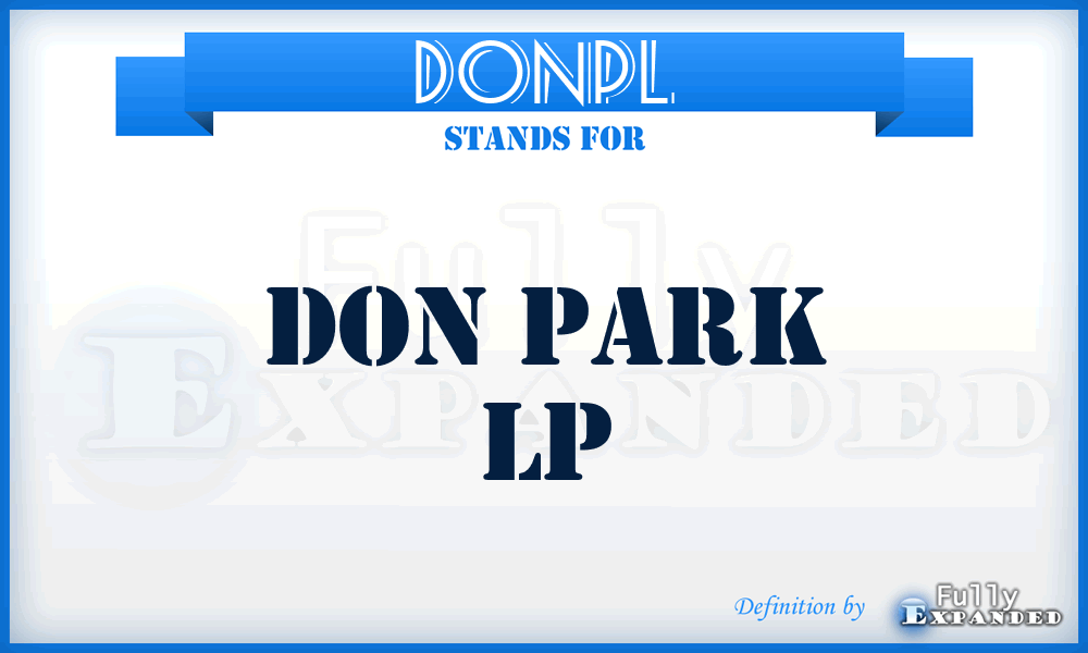 DONPL - DON Park Lp