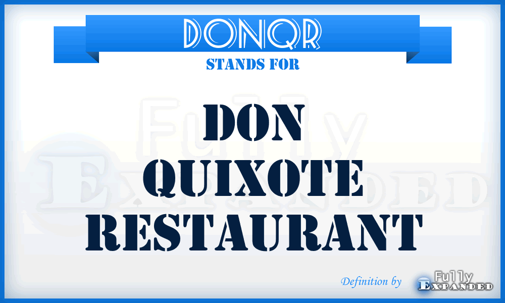 DONQR - DON Quixote Restaurant