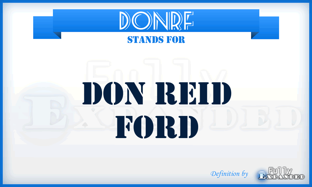 DONRF - DON Reid Ford