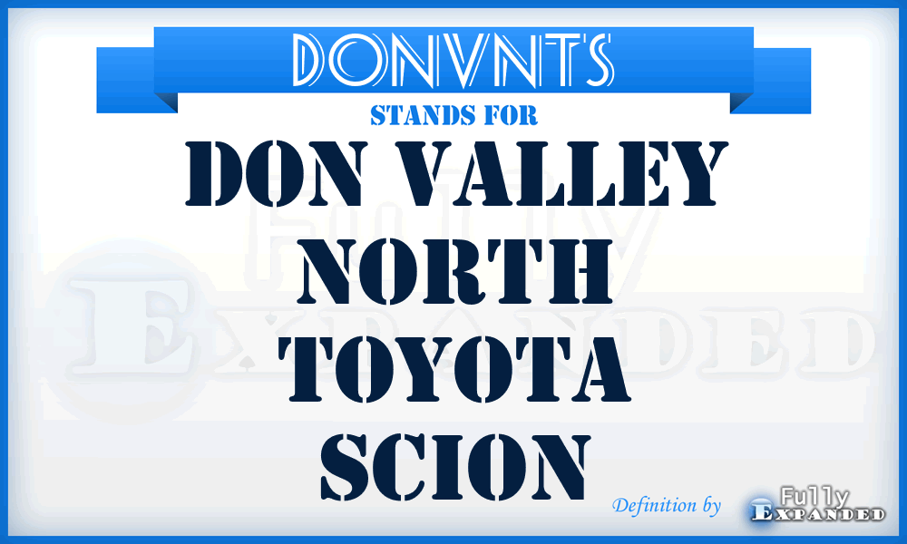 DONVNTS - DON Valley North Toyota Scion