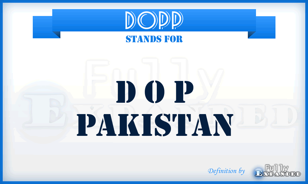 DOPP - D O P Pakistan