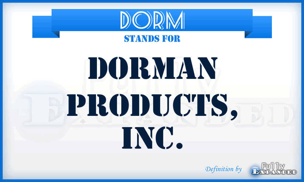 DORM - Dorman Products, Inc.
