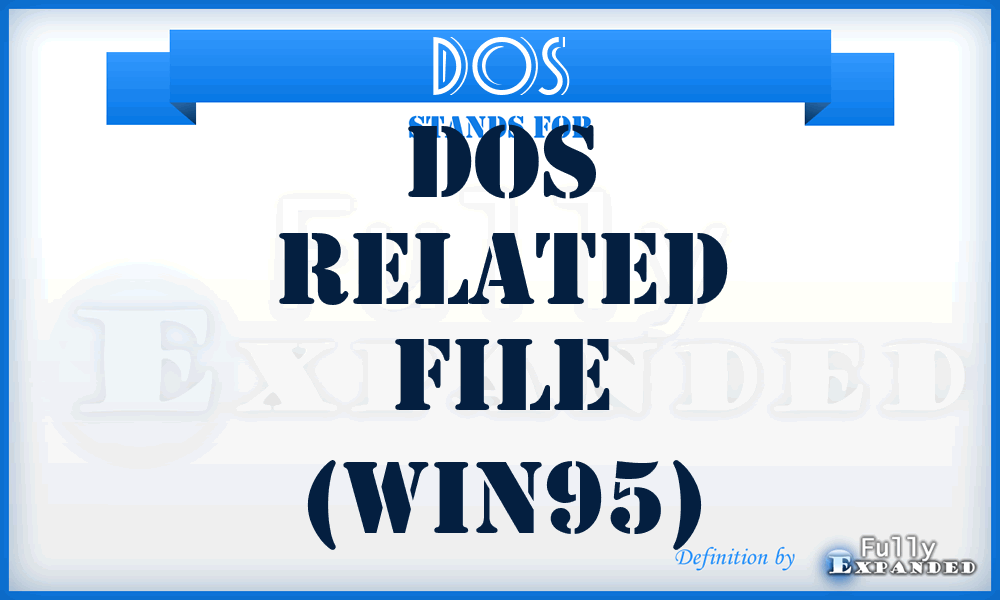 DOS - DOS related file (Win95)