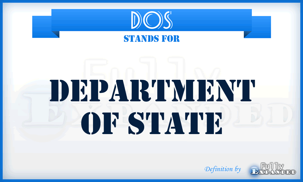 DOS - Department of State