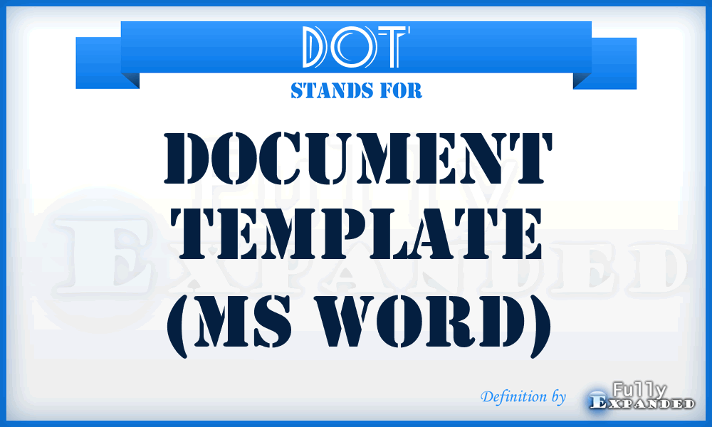 DOT - Document template (MS Word)