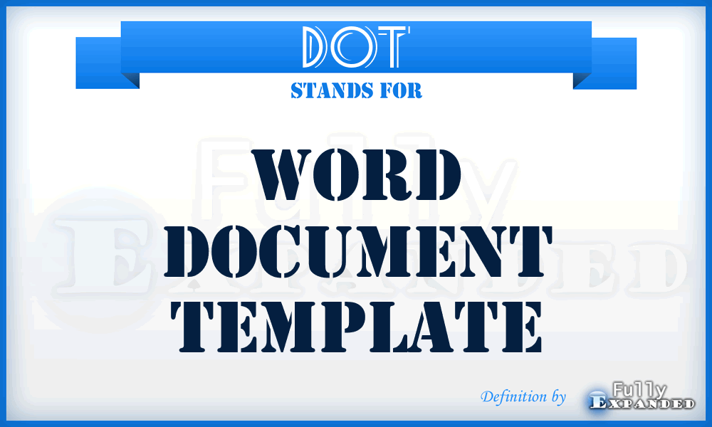 DOT - Word Document Template