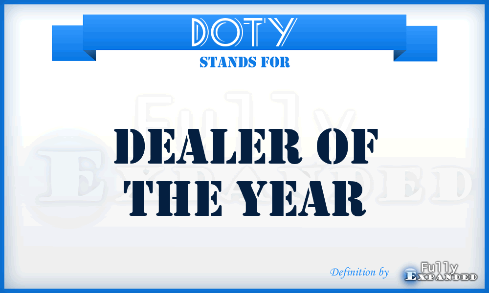 DOTY - Dealer of the Year