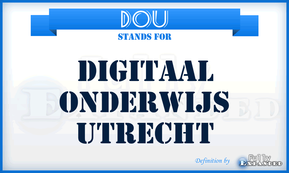 DOU - Digitaal Onderwijs Utrecht