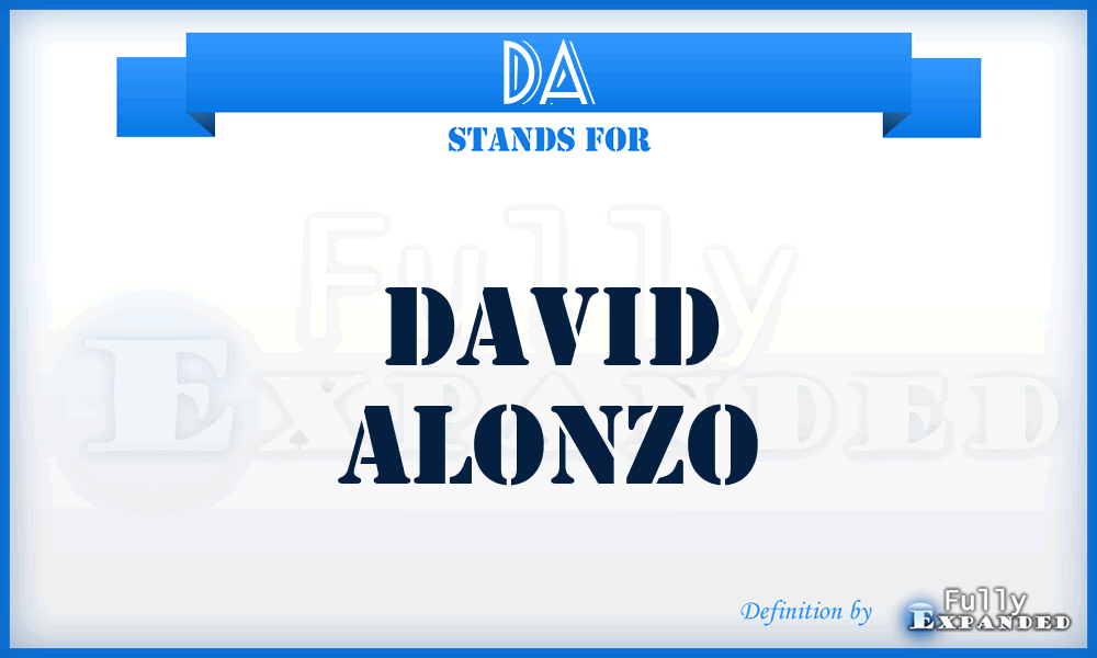 DA - David Alonzo