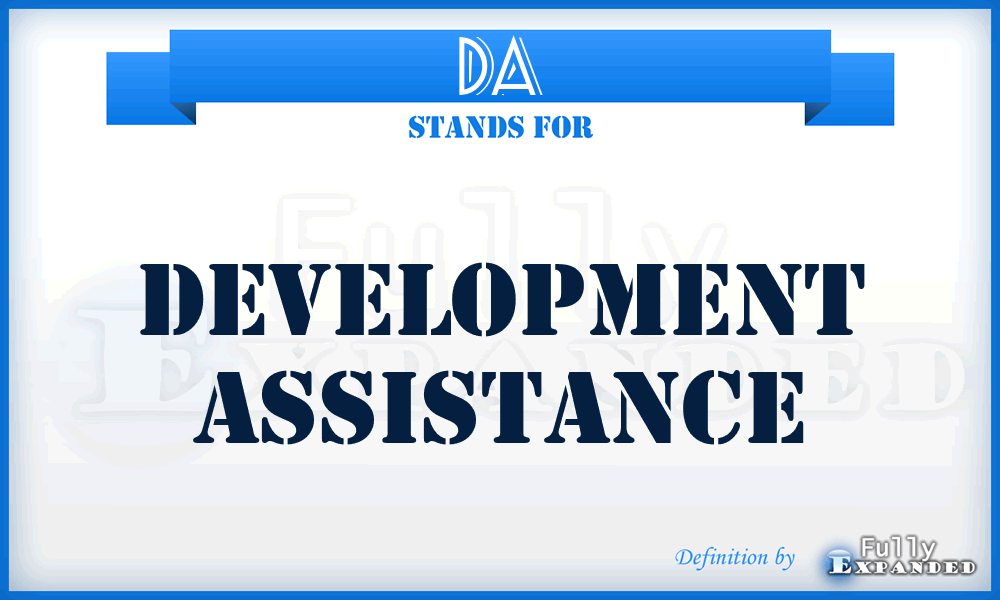 DA - Development Assistance